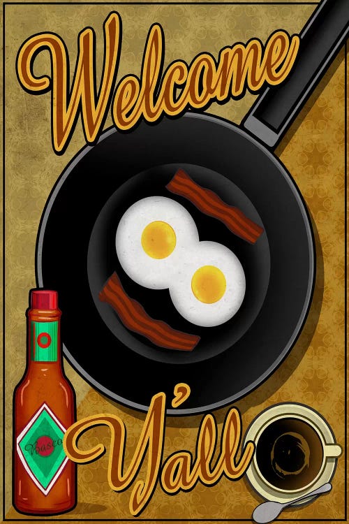 Welcome Y'all by Old Red Truck wall art