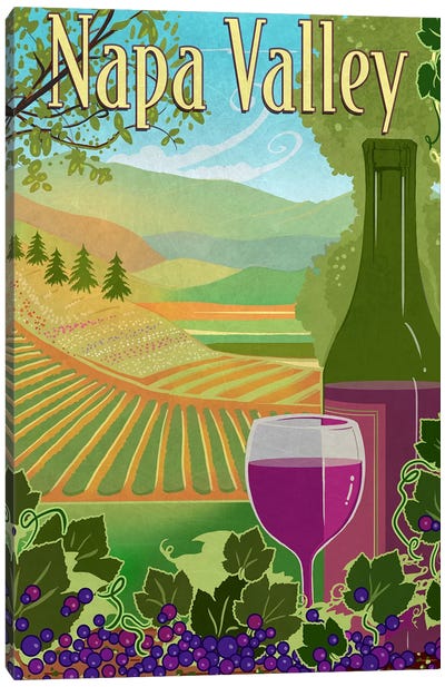Wine Country Canvas Art Print - Vineyard Art