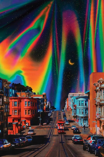 Chromatic City by Danner Orozco metal wall art