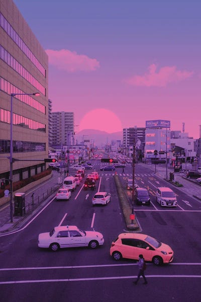 Japanese Sunset by Danner Orozco metal wall art