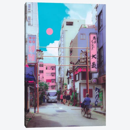 Kyoto Pastel City Canvas Print #ORZ27} by Danner Orozco Art Print