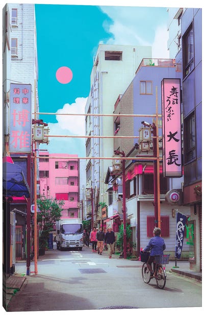 Kyoto Pastel City Canvas Art Print - Kyoto