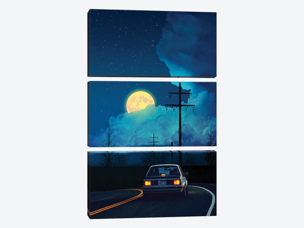 Moonlight IV by Danner Orozco 3-piece Canvas Art Print