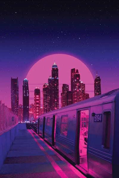 Danner Orozco: Neon City Train by Danner Orozco