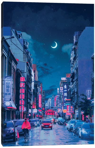 Neon Worlds VII Canvas Art Print - Danner Orozco