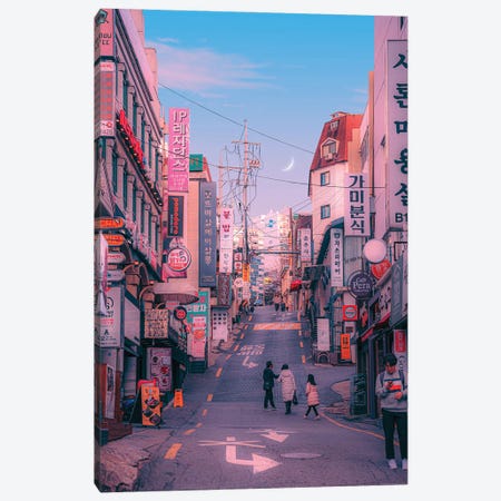 Seoul Pastel City Canvas Print #ORZ65} by Danner Orozco Canvas Art Print
