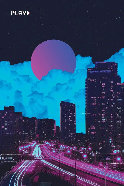 VHS City by Danner Orozco wall art