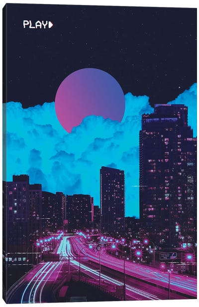 VHS City Canvas Art Print - Danner Orozco