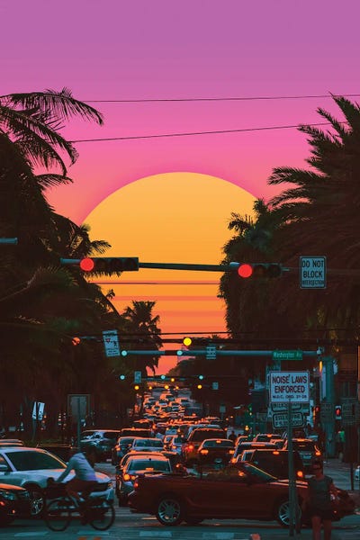 Danner Orozco: Vaporwave Sunset III by Danner Orozco