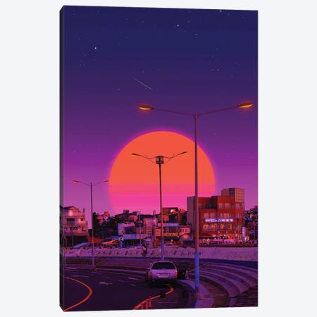 Vaporwave Sunset V Canvas Print #ORZ86} by Danner Orozco Art Print