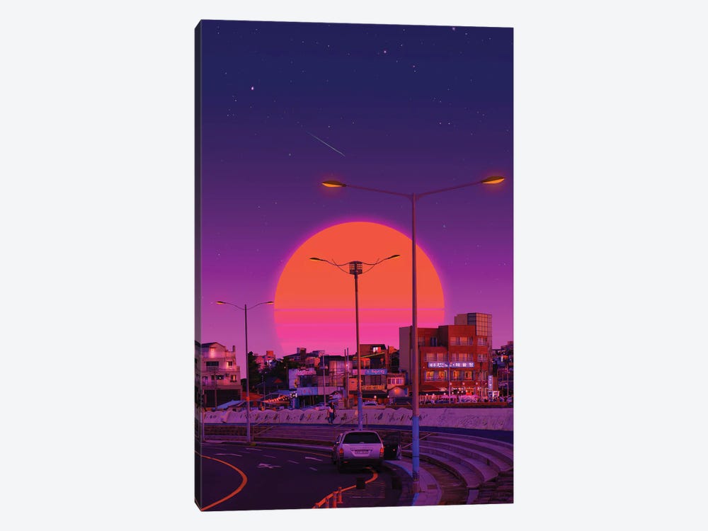 Vaporwave Sunset V by Danner Orozco 1-piece Canvas Print