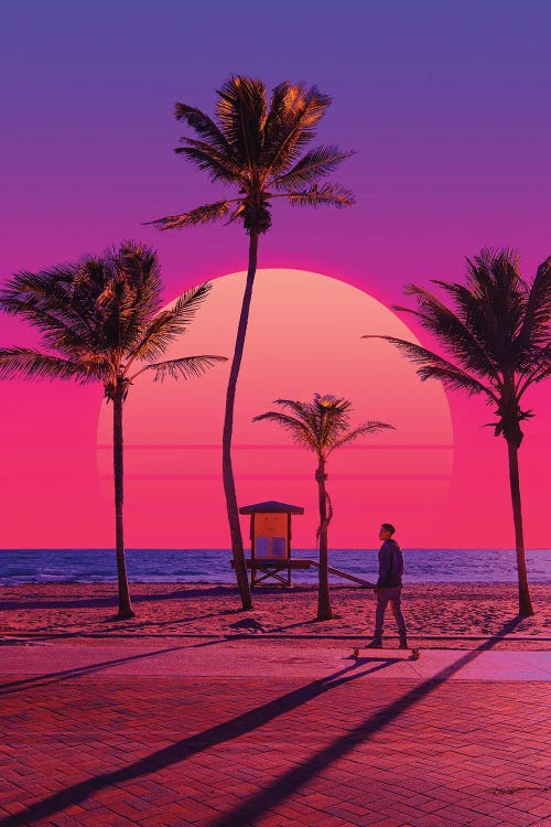 Vaporwave Sunset VI by Danner Orozco wall art