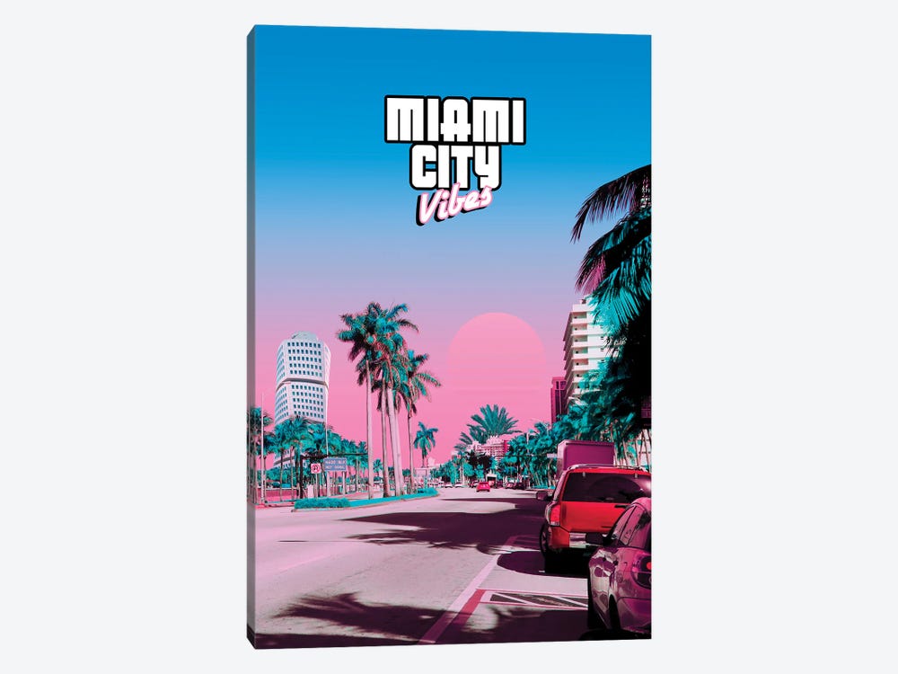 Miami City Vibes by Danner Orozco 1-piece Canvas Art Print