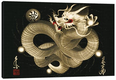 Impending Sky Dragon Canvas Art Print - Asian Décor