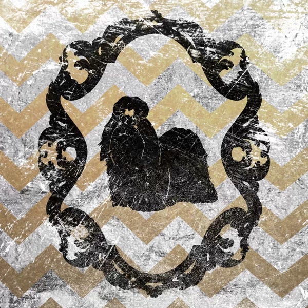 Chevron: Shih Tzu (Yellow&Gray) by 5by5collective