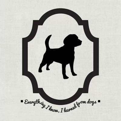 Beagle (Black&White) by 5by5collective metal wall art