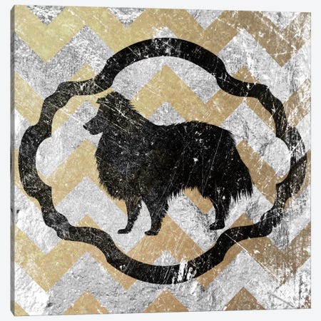 Collie (Yellow&Gray) Canvas Print #OSP1} by 5by5collective Canvas Art Print