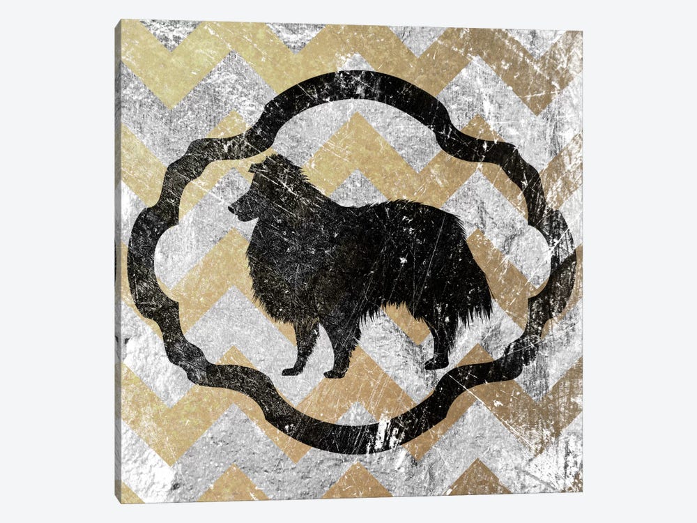 Collie (Yellow&Gray) by 5by5collective 1-piece Canvas Wall Art