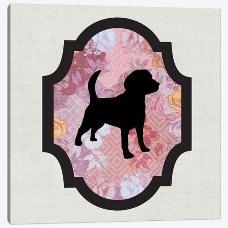 Beagle (Black&Pink) II Canvas Print #OSP20} by 5by5collective Canvas Print
