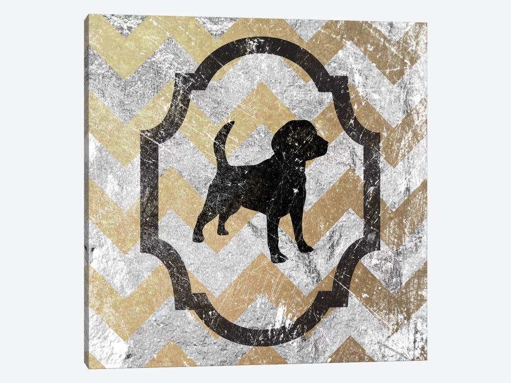 Beagle (Gray&Yellow) by 5by5collective 1-piece Art Print