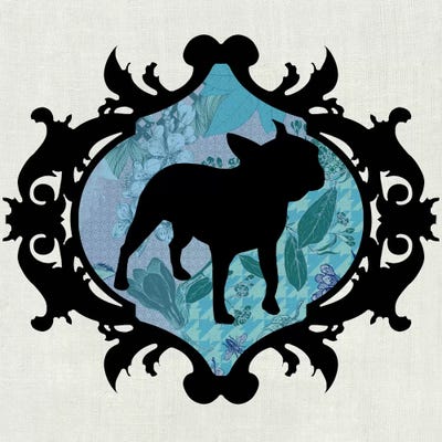 French Bulldog (Black&Blue) I by 5by5collective metal wall art
