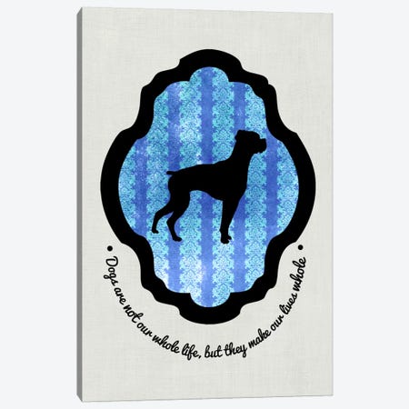 Boxer (Black&Blue) I Canvas Print #OSP30} by 5by5collective Canvas Artwork