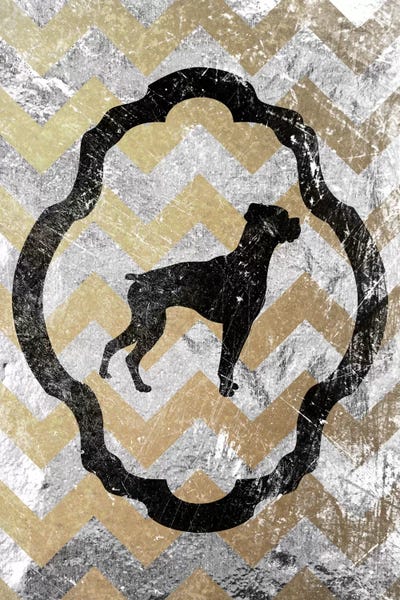 Boxer (Gray&Yellow) by 5by5collective metal wall art