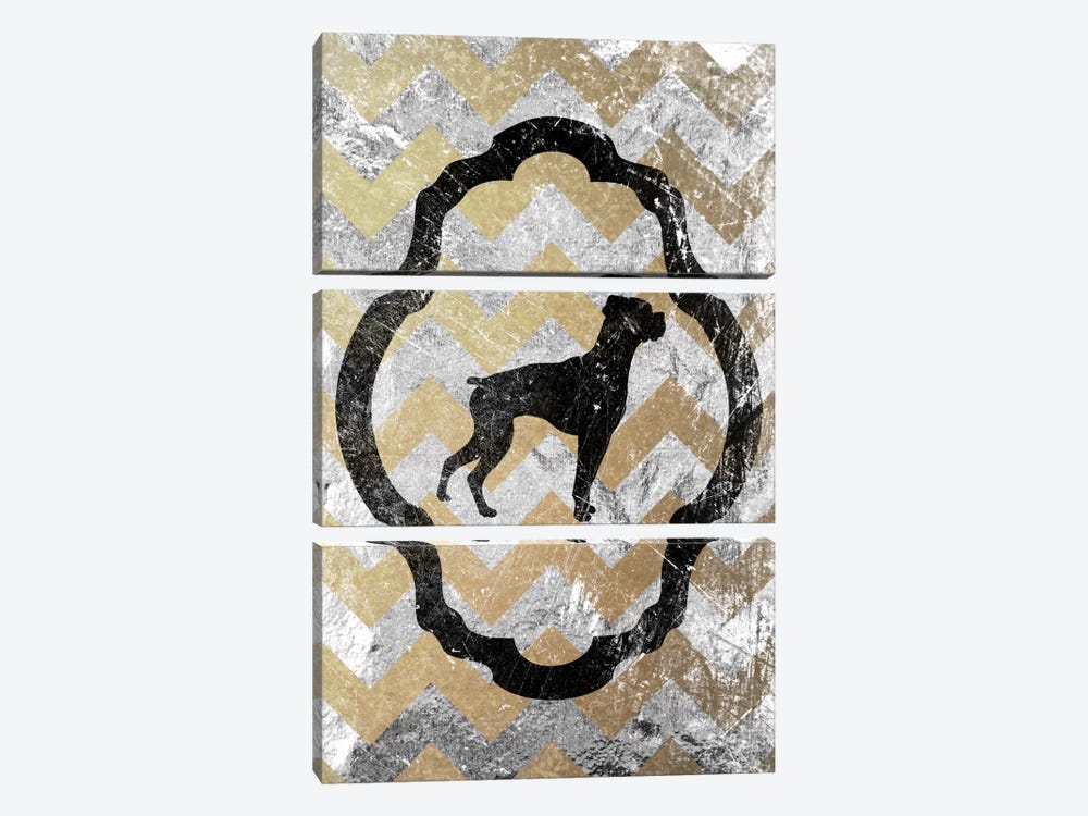 Boxer (Gray&Yellow) by 5by5collective 3-piece Canvas Artwork