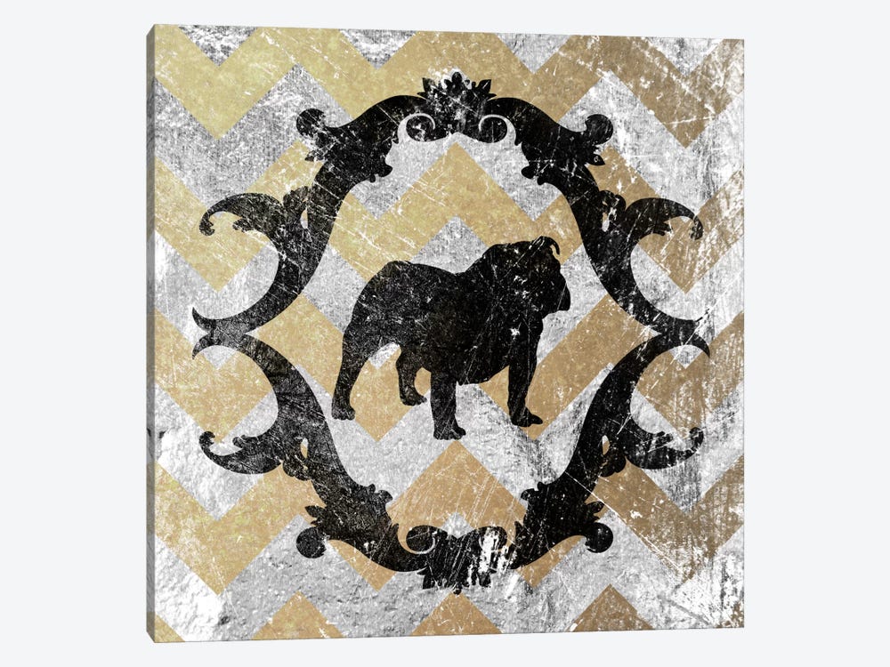 Bulldog (Yellow&Gray) by 5by5collective 1-piece Canvas Artwork