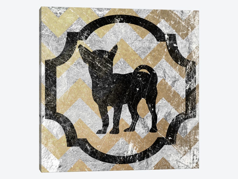 Chihuahua (Yellow&Gray) by 5by5collective 1-piece Canvas Art Print
