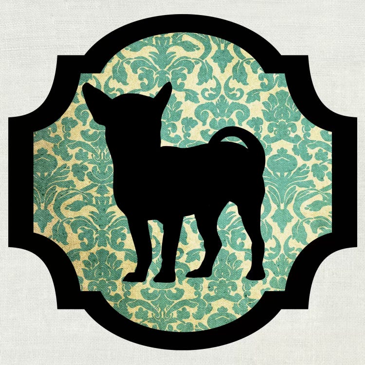 Chihuahua (Green&Black) I by 5by5collective wall art