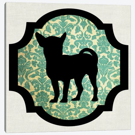 Chihuahua (Green&Black) I Canvas Print #OSP39} by 5by5collective Canvas Wall Art