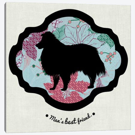 Collie (Red&Blue) II Canvas Print #OSP3} by 5by5collective Canvas Art Print