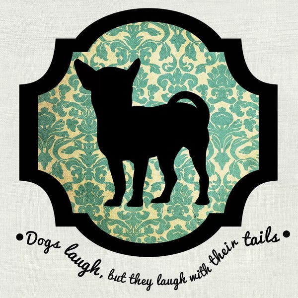 Chihuahuas: Chihuahua (Green&Black) II by 5by5collective