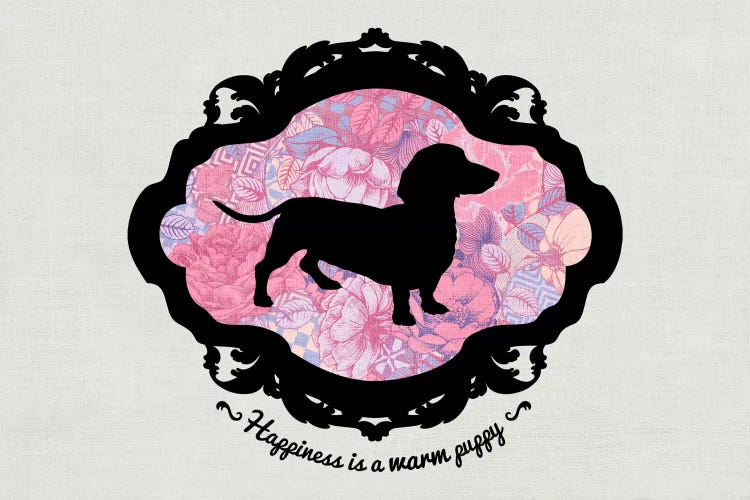 Basset Hound (Pink&Black) I by 5by5collective wall art