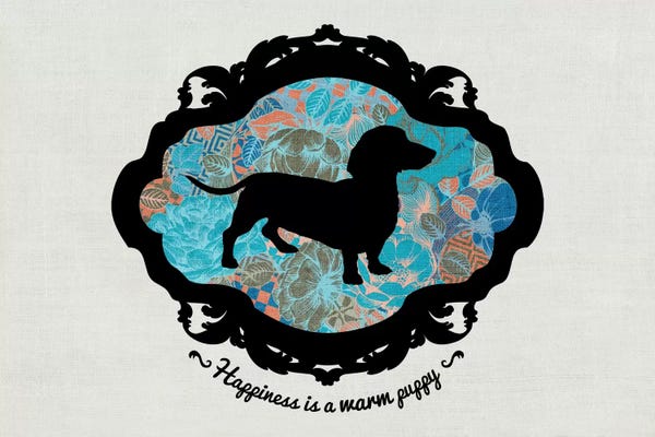 Dachshunds: Basset Hound (Blue&Black) I by 5by5collective