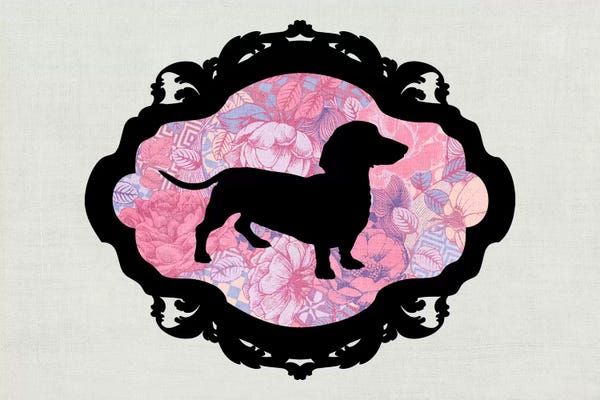 Black & Pink: Basset Hound (Pink&Black) II by 5by5collective