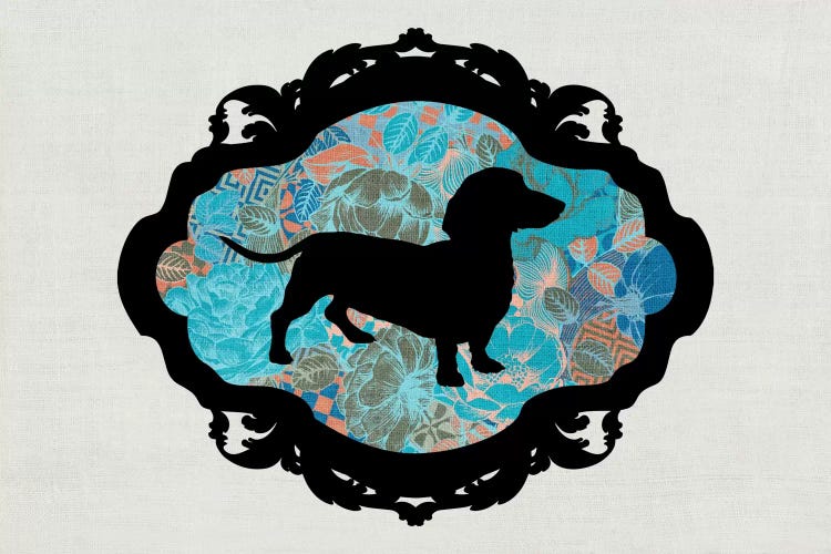 Basset Hound (Blue&Black) II by 5by5collective wall art