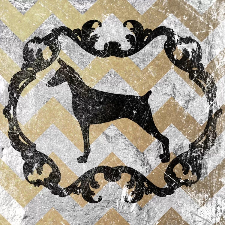 Doberman (Gray&Yellow) by 5by5collective wall art