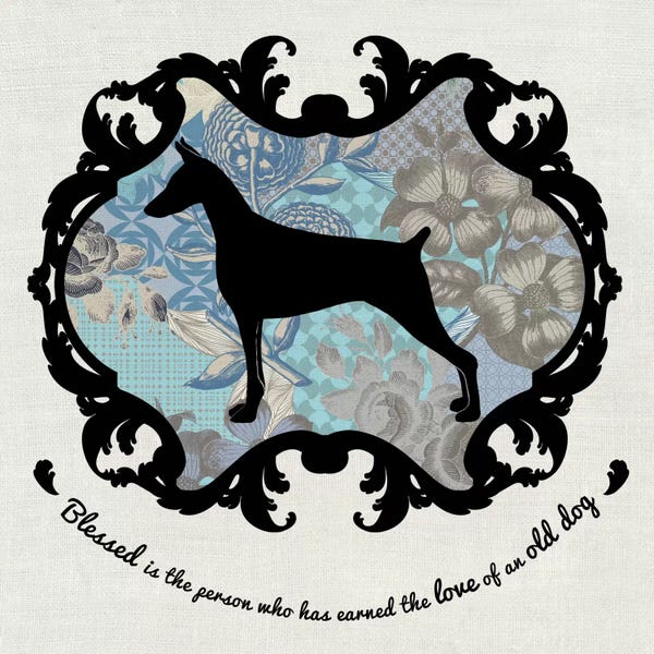 Doberman Pinschers: Doberman (Blue&Black) II by 5by5collective