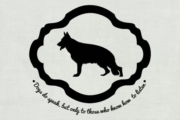 German Shepherds: German Shepherd (Black&White) by 5by5collective