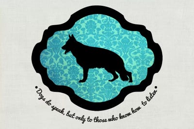 German Shepherd (Black&Blue) I by 5by5collective acrylic art print