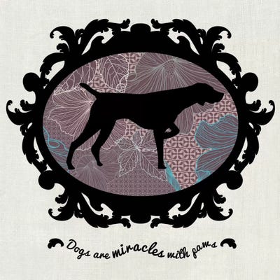 Pointer (Black&Vinous) II by 5by5collective framed wall art