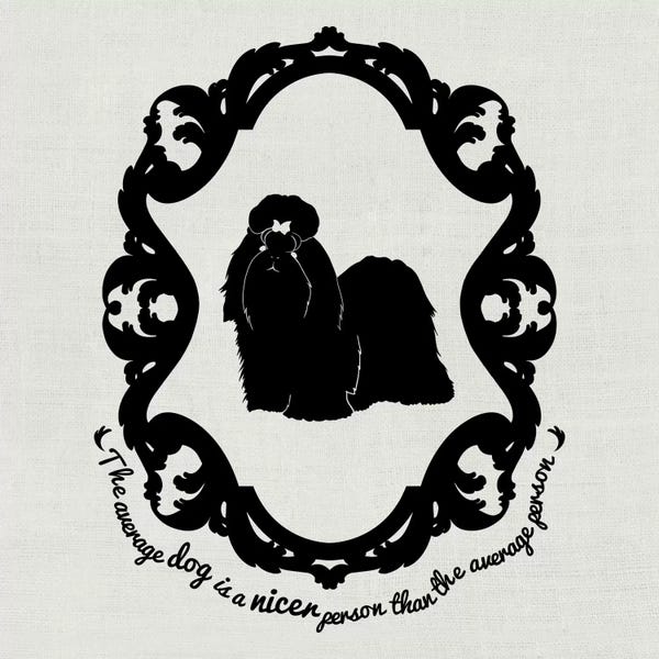 Shih Tzus: Shih Tzu (Black&White) by 5by5collective