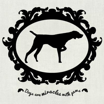 Pointer (Black&White) by 5by5collective framed wall art