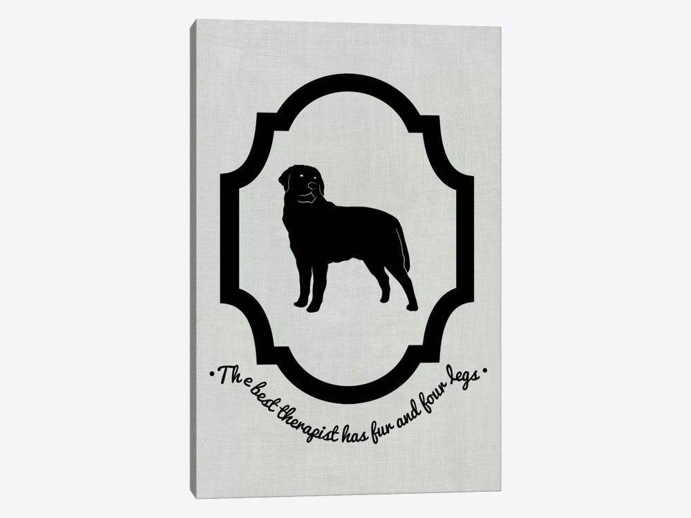 Rottweiler (Black&White) by 5by5collective 1-piece Art Print