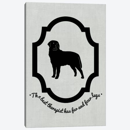 Rottweiler (Black&White) Canvas Print #OSP66} by 5by5collective Canvas Artwork