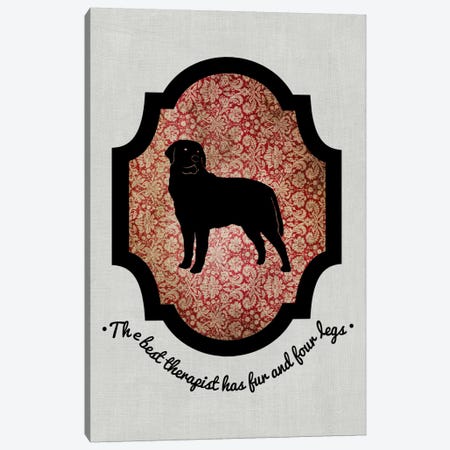 Rottweiler (Black&Red) I Canvas Print #OSP67} by 5by5collective Canvas Wall Art