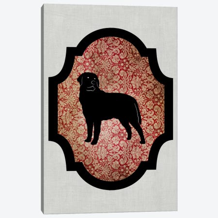 Rottweiler (Black&Red) II Canvas Print #OSP68} by 5by5collective Canvas Print