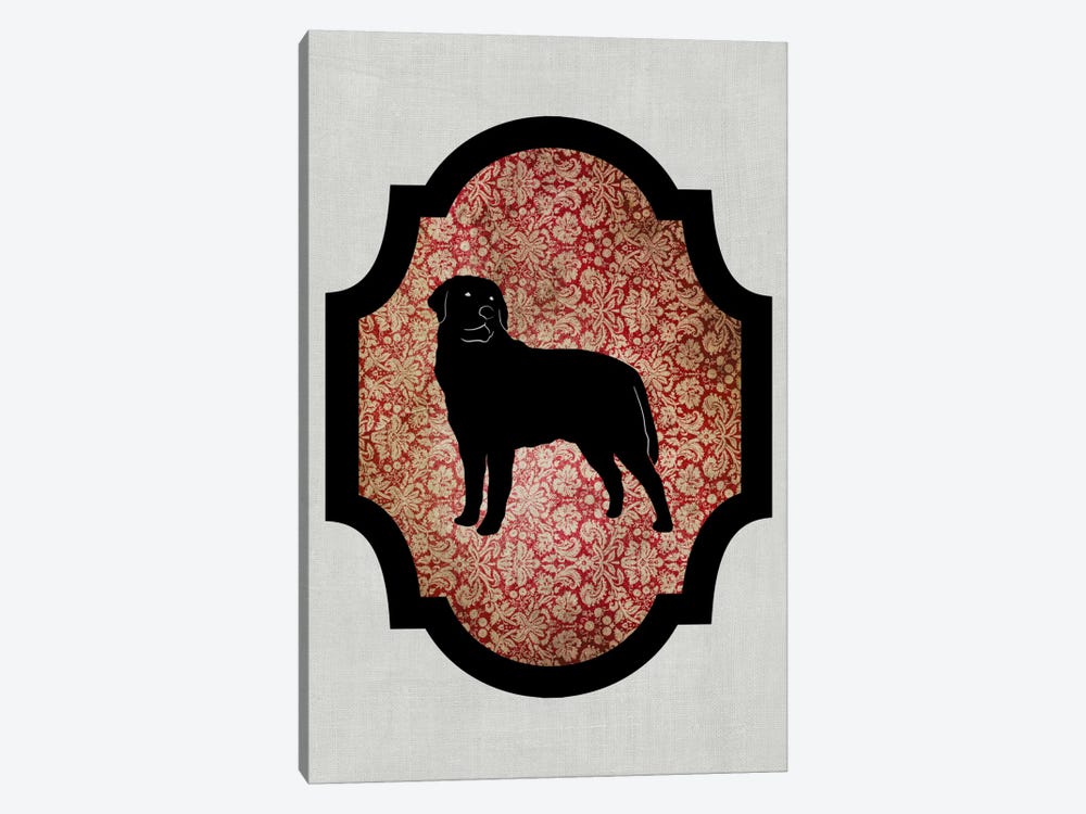 Rottweiler (Black&Red) II by 5by5collective 1-piece Art Print